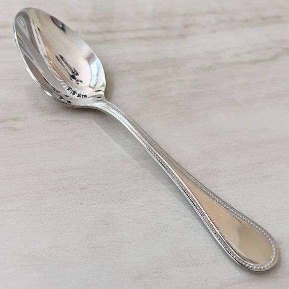 CHRISTOFLE FRANCE Mimosa Teaspoon 6 1/8” Acier Stainless Glossy Full Bead At Tip - Picture 1 of 6